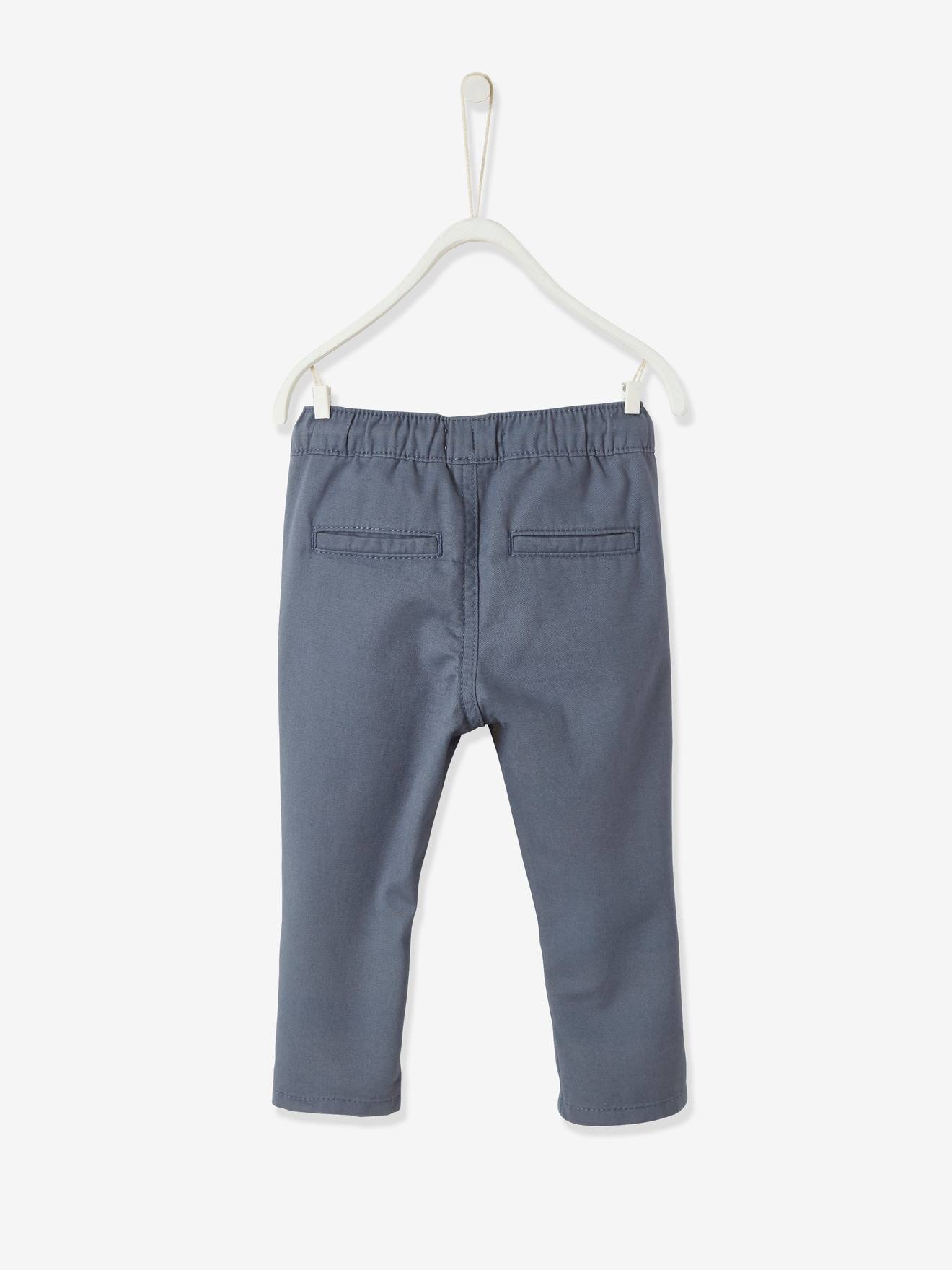 Cita Productivo Subrayar Pantalón de tela con cintura elástica, para bebé niño verde medio liso con  motivos - Vertbaudet