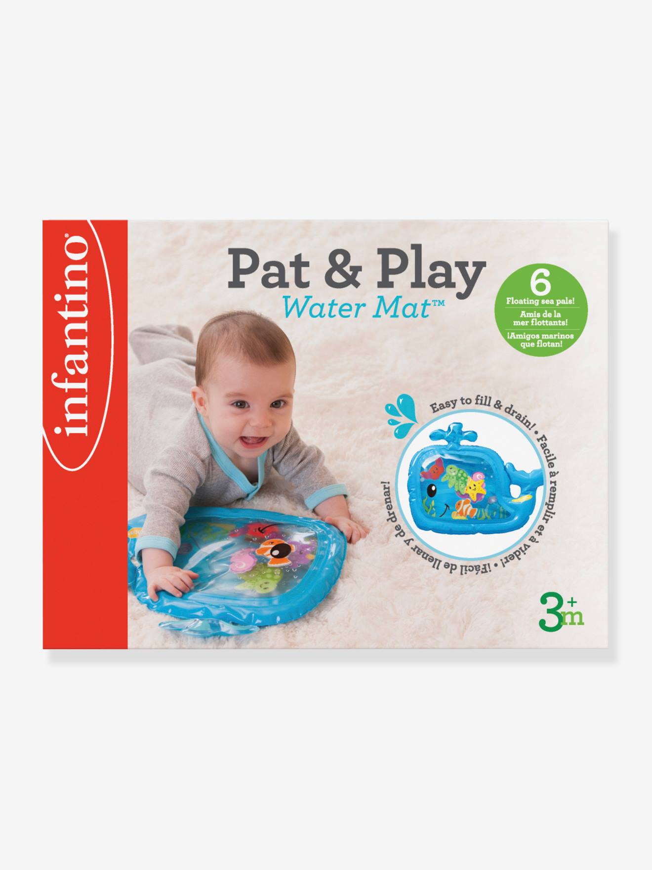 Alfombra sensorial con agua INFANTINO azul - Infantino