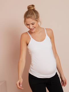 Ropa Premamá-Camisetas y tops embarazo-Lote de 2 camisetas para lactancia con tirantes finos