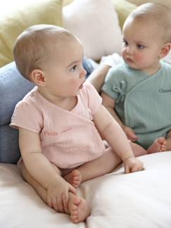 Bebé-Camisetas-Camisetas-Body para bebé personalizable de gasa de algodón