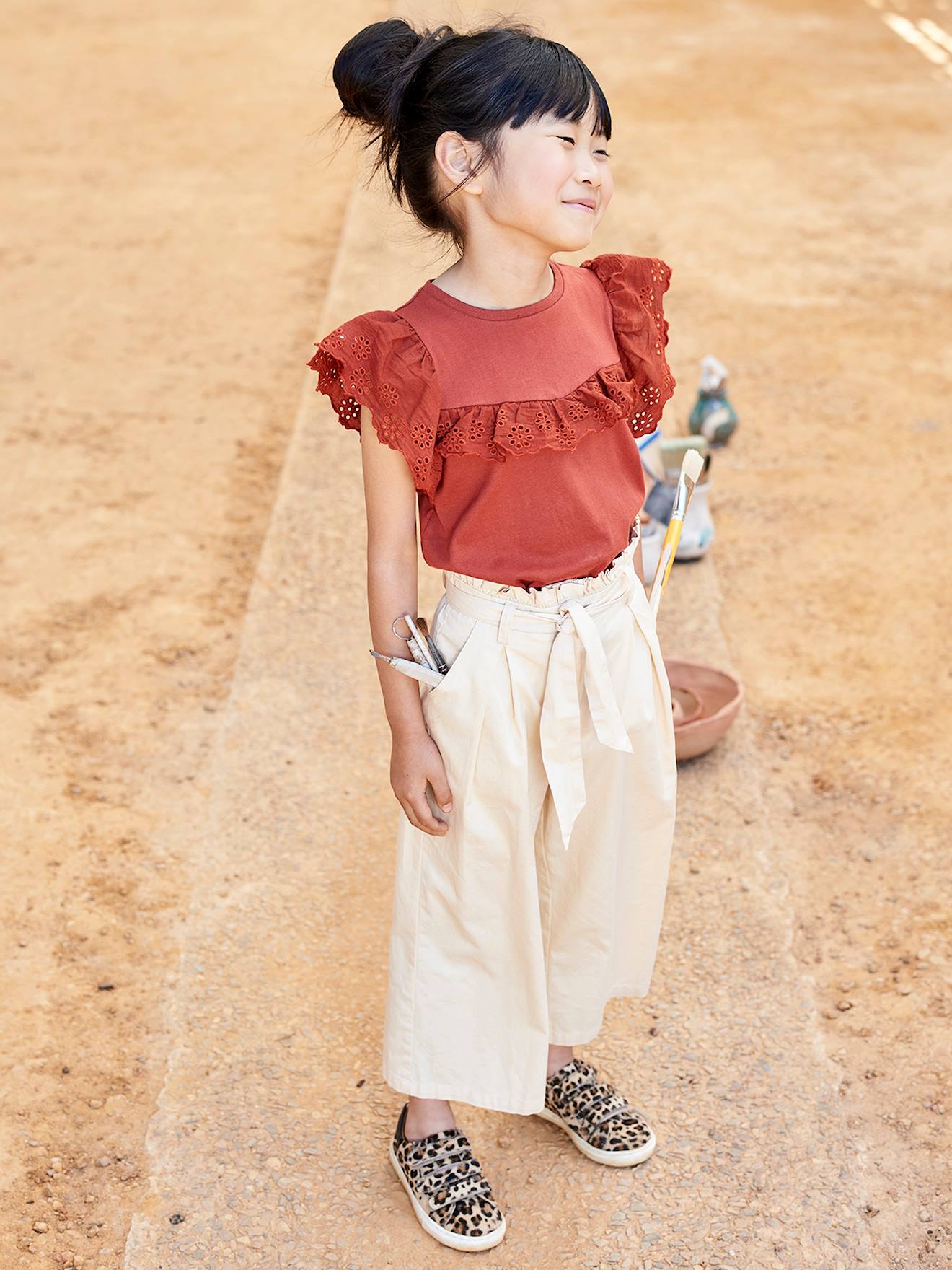 Pantalon Ancho Niña | Shop www.jardimartimoniz.pt