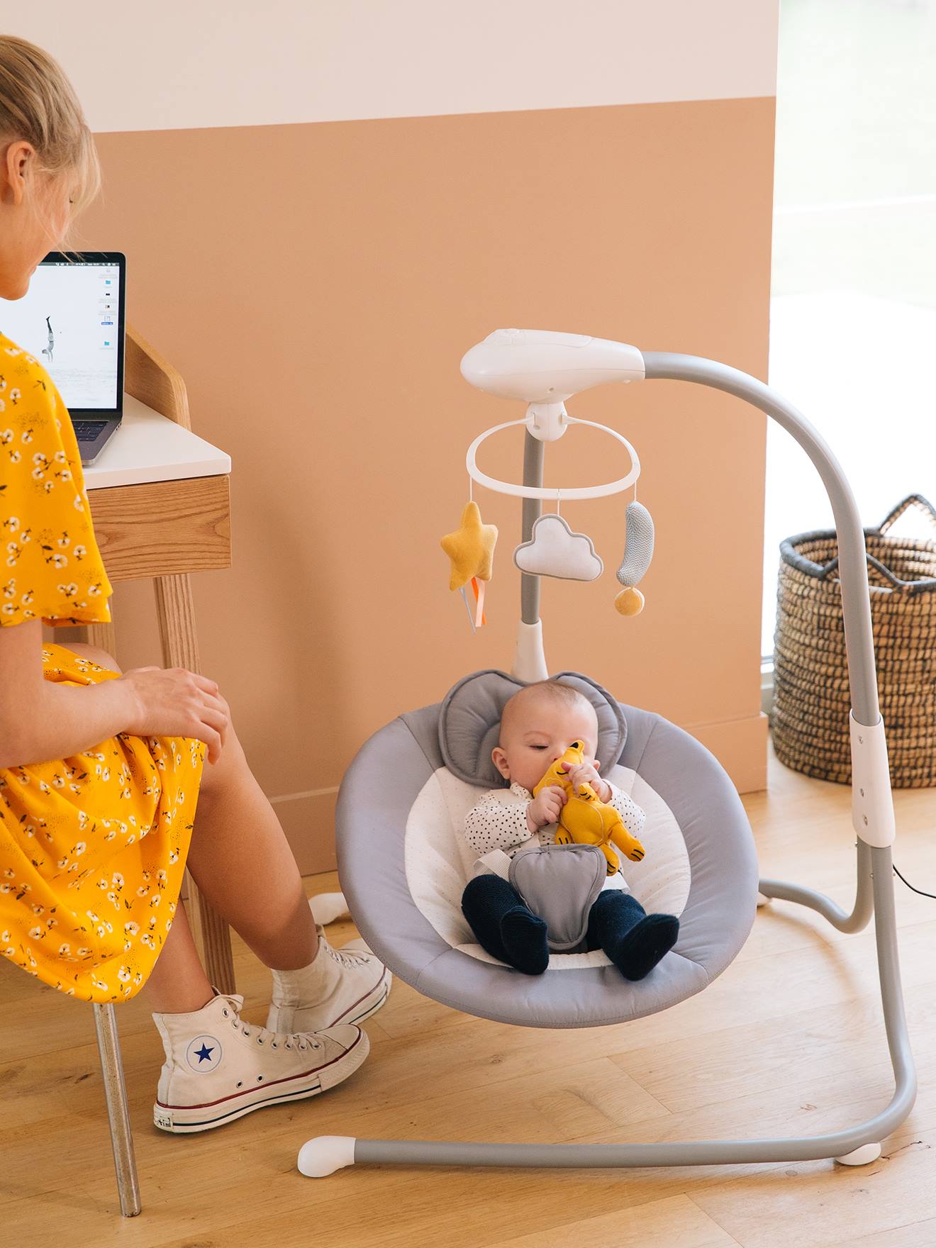 Alfombra fotográfica personalizable para bebé blanco claro liso con motivos  - Vertbaudet