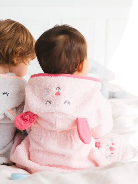 libro de bolsillo Viscoso Sí misma Albornoz de baño personalizable para bebé, Pequeño Ratoncito rosa claro liso con adorno - Vertbaudet libro de bolsillo Viscoso Sí misma Albornoz de baño personalizable para bebé, Pequeño Ratoncito rosa claro liso con adorno - Vertbaudet