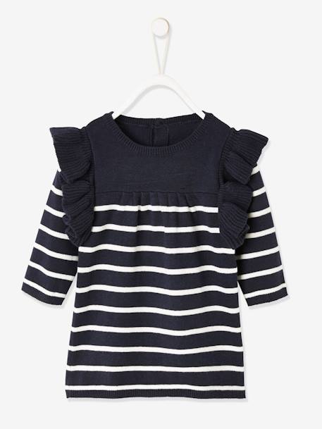 Bebé-Vestido de estilo marinero para bebé niña