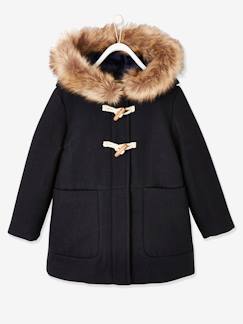 Niña-Abrigos y chaquetas-Trenca austríaca con capucha de paño de lana y cierre con alamares, para niña