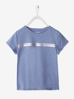 Niña-Camisetas-Camisetas-Camiseta deportiva a rayas irisadas, para niña