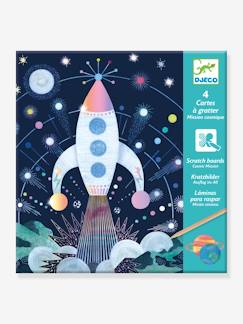 Juguetes-Actividades artísticas-Pizzaras, dibujos y pintura-Tarjetas para raspar Misión Cósmica DJECO
