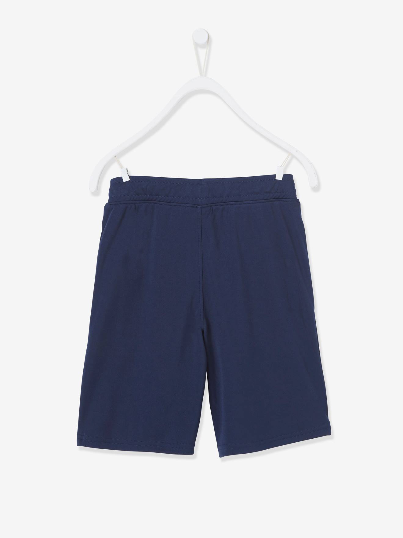 Short deportivo Numero 10 de tejido técnico negro oscuro liso con