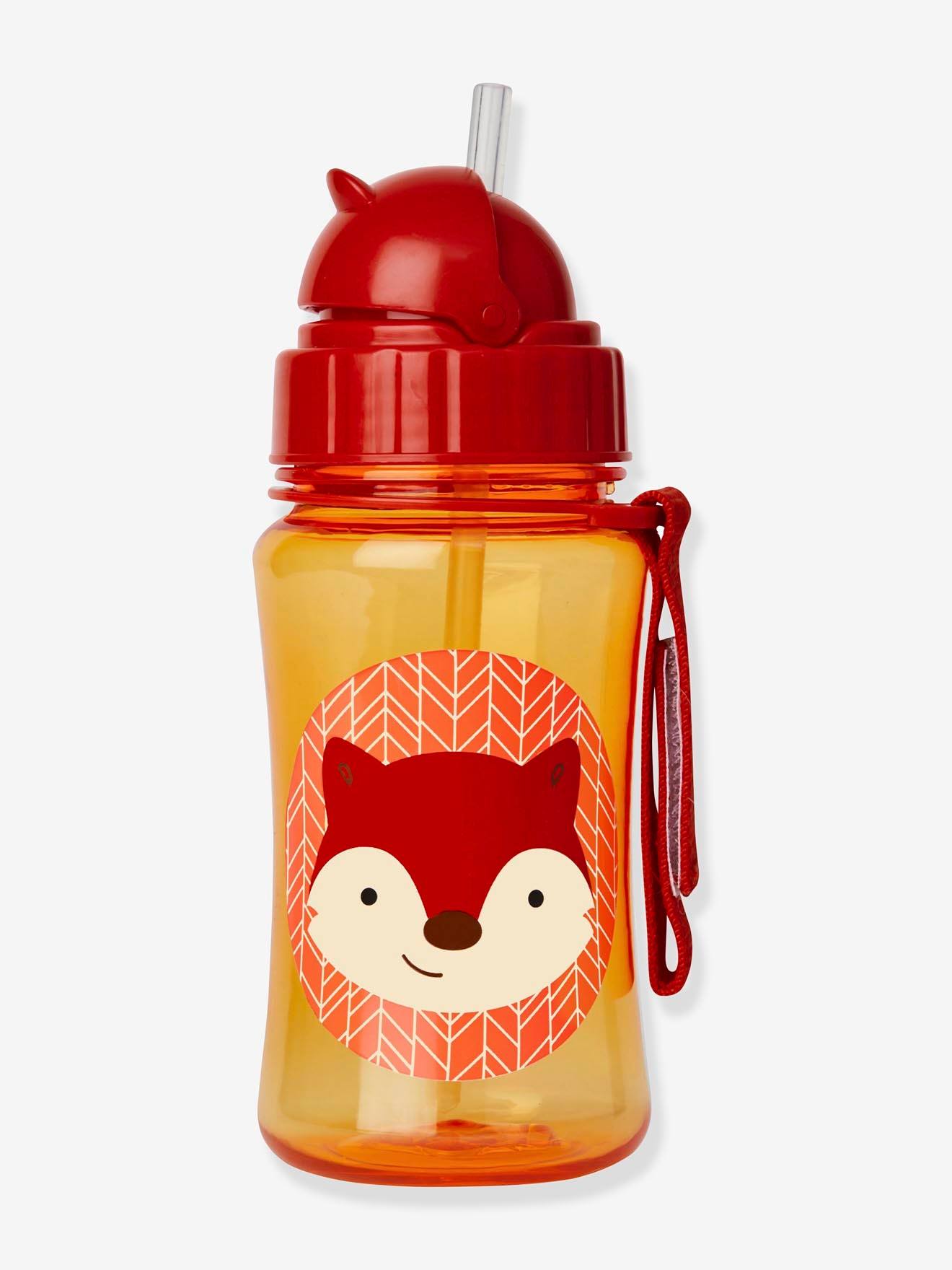 Cantimplora Con Pajita Zoo Skip Hop Azul Medio Liso Con Motivos Skip Hop