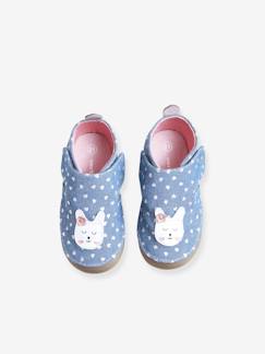 Calzado-Calzado bebé (16-26)-Zapatillas de casa con cierre autoadherente de chambray, para niña
