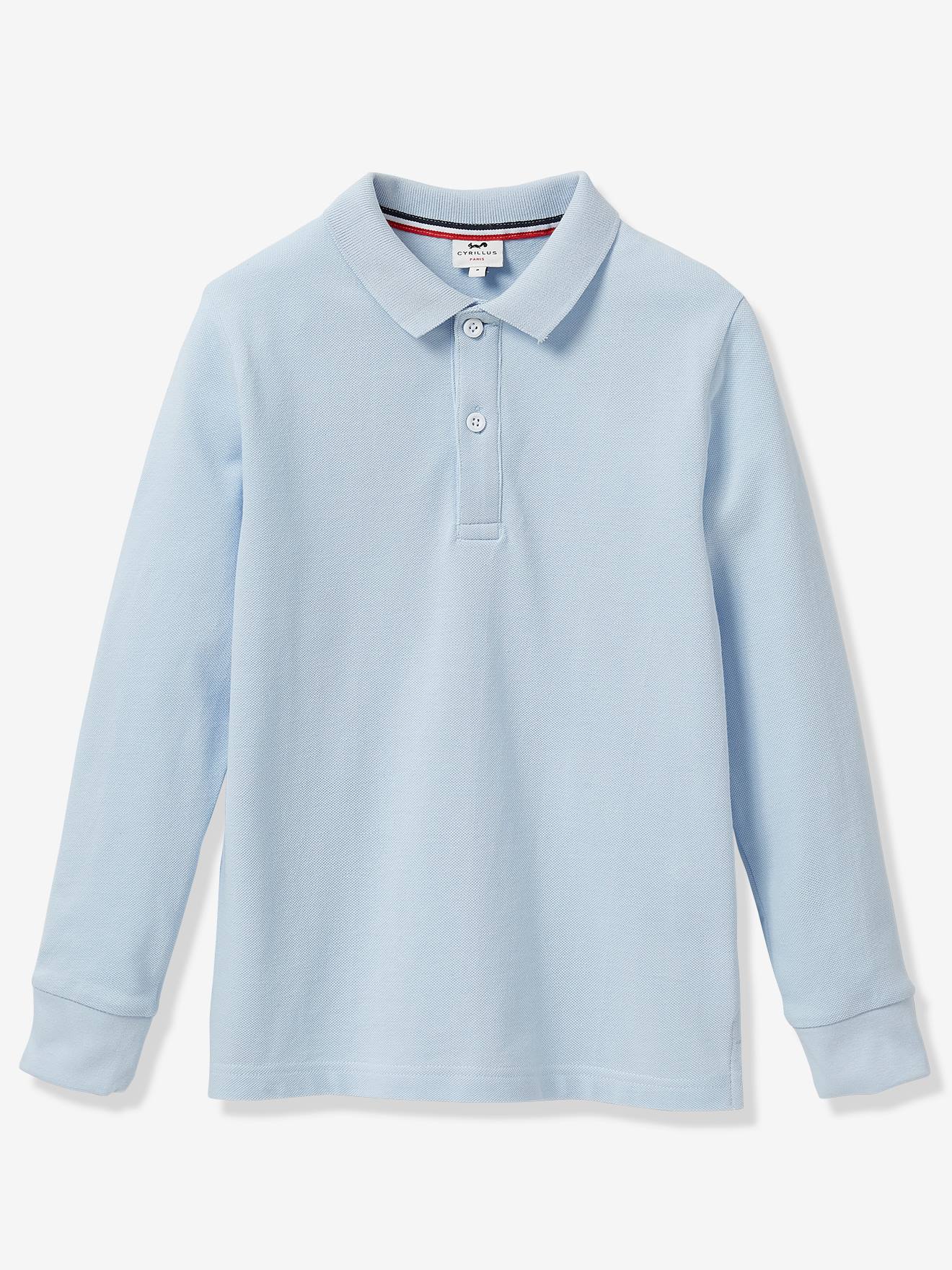 polo azul claro niño