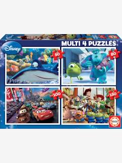 -Lote de 4 puzzles progresivos de 50 a 150 piezas Multi 4 Disney® Pixar EDUCA