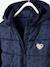 Chaqueta acolchada larga con capucha y relleno de poliéster reciclado, para niña AZUL OSCURO ESTAMPADO 