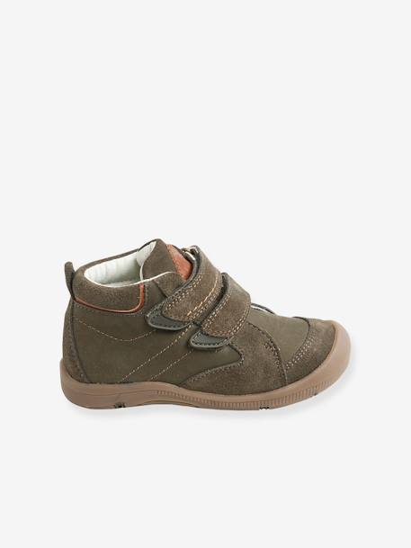 Botines con tiras autoadherentes para niño especial autonomía AZUL MEDIO LISO+VERDE OSCURO LISO 