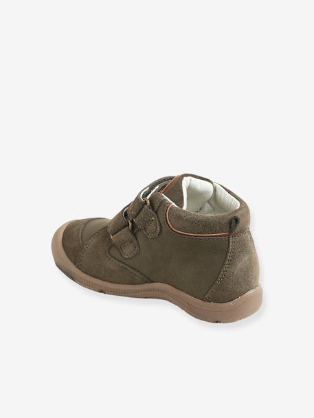 Botines con tiras autoadherentes para niño especial autonomía AZUL MEDIO LISO+VERDE OSCURO LISO 