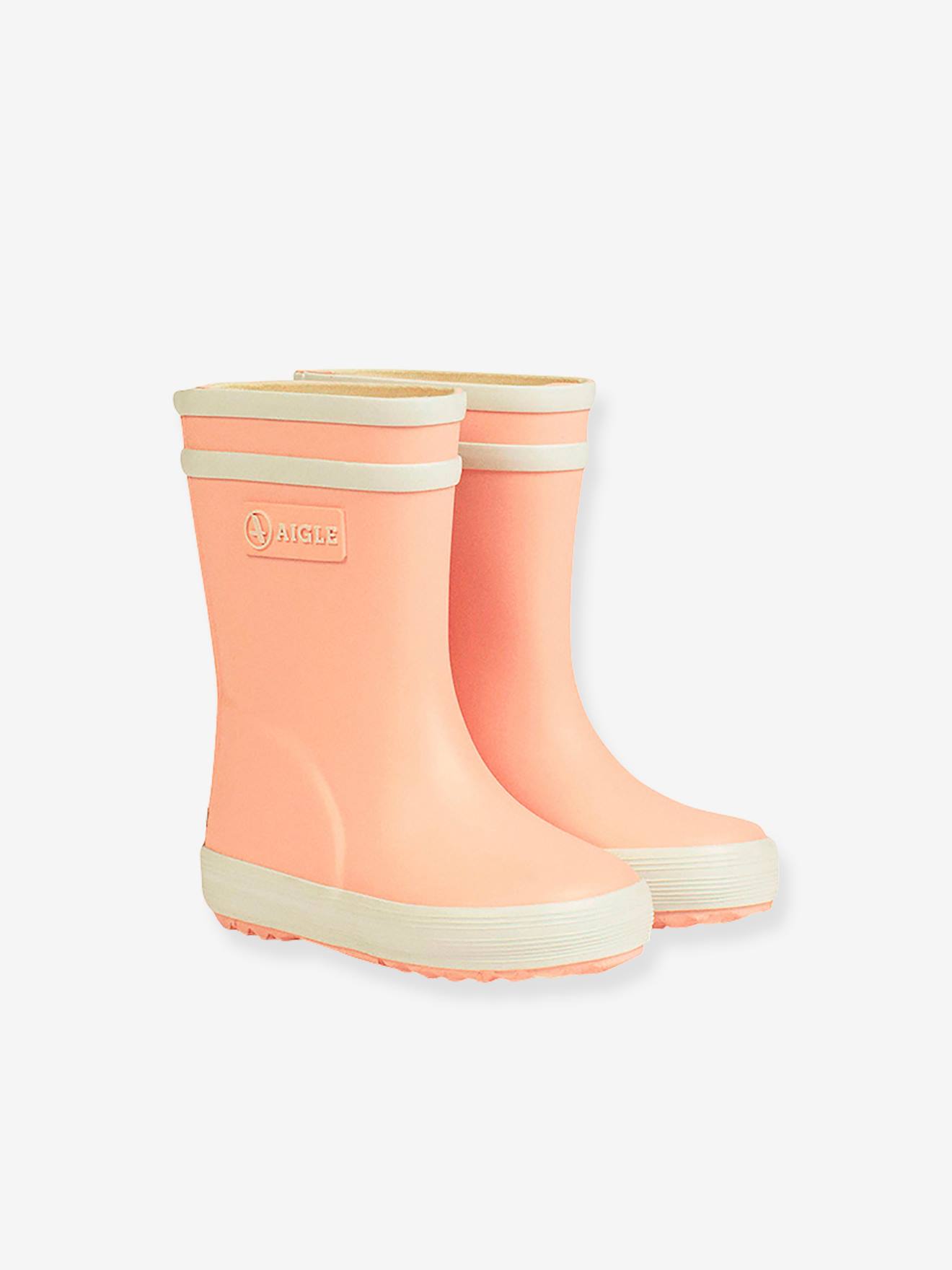 Botas de agua para bebé Baby Flac AIGLE® rosa claro liso - Aigle