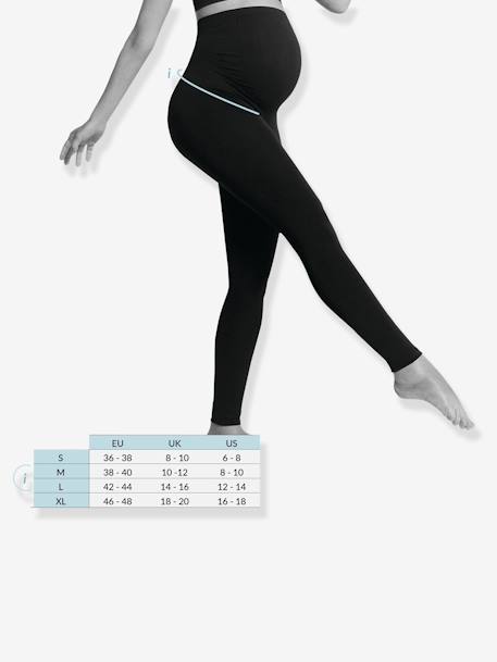 Leggings de embarazo de tejido stretch con memoria de forma CARRIWELL NEGRO MEDIO LISO 