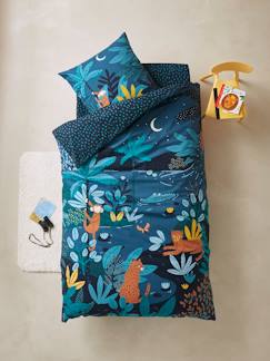 Textil Hogar y Decoración-Conjunto de funda nórdica + funda de almohada infantil Jungle Night