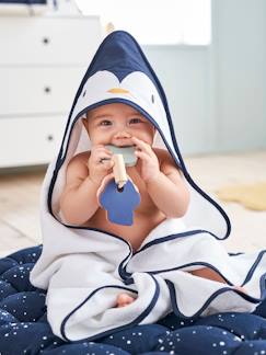 Bebé-Conjunto de capa de baño + manopla Pingouin