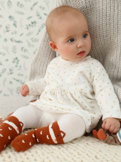 Bebé-Vestidos, faldas-Vestido de punto tricot con estampado irisado para bebé niña