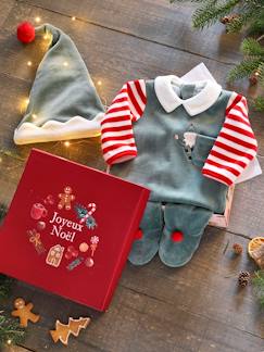 Pijamas y bodies bebé-Estuche de Navidad unisex para bebé pijama + gorro