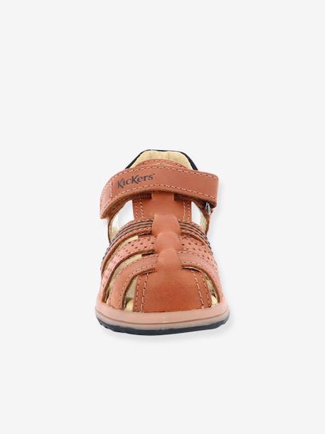 Sandalias de piel Platinium KICKERS® AZUL OSCURO LISO+MARRON CLARO LISO 