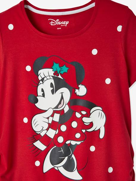 Pijama de Navidad para embarazo Disney® Minnie ROJO MEDIO LISO 