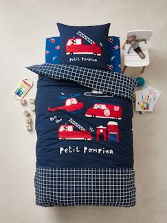 Textil Hogar y Decoración-Ropa de cama niños-Conjunto de funda nórdica + funda de almohada infantil Petit Pompier