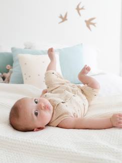 -Mono para bebé recién nacido niño de gasa de algodón bordado
