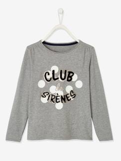Oportunidades a precios especiales-Camiseta de manga larga "Club des Sirènes" con detalles fantasía, para niña