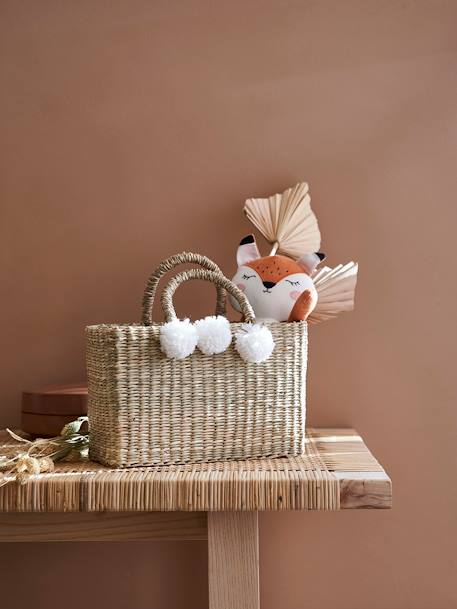 Cesto de compras de herbario beige 