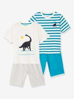 -Lote de 2 pijamas con short Dinosaurio, para niño