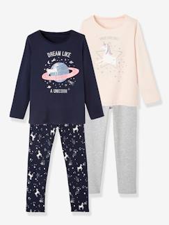 Niña-Pack de 2 pijamas Unicornio