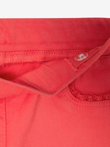 Short tregging con galón de macramé, para niña albaricoque maquillaje+crudo+ROJO CLARO LISO+VERDE CLARO LISO 