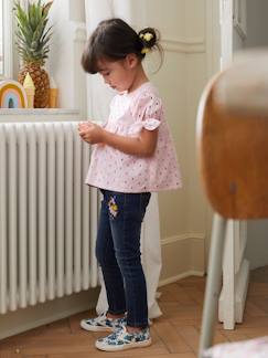 Niña-Vaqueros-Vaqueros slim bordados MorphologiK para niña, con ancho de caderas FUERTE