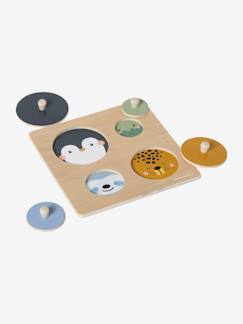 Juguetes-Juegos educativos-Puzzle formas redondas con cabezas de animales