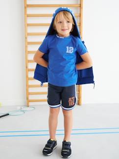 Niño-Shorts y bermudas-Bermudas deportivas de felpa con bandas y detalles fluorescentes, niño