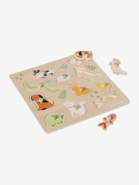 Puzzle con botones Animales de compañía multicolor 