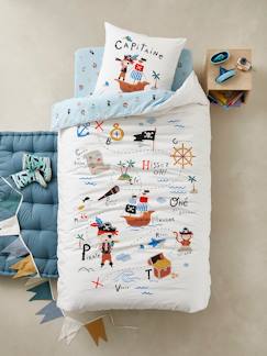 Textil Hogar y Decoración-Ropa de cama niños-Conjunto de funda nórdica + funda de almohada infantil Piratas