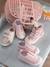 Zapatillas de caña alta para bebé niña ROSA MEDIO ESTAMPADO+ROSA MEDIO LISO CON MOTIVOS 