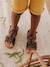 Sandalias con autoadherente para niño AZUL OSCURO LISO+GRIS OSCURO LISO+VERDE OSCURO LISO 
