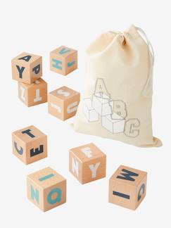 Juguetes- Primera edad-10 cubos grandes de letras de madera FSC®