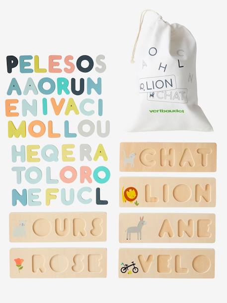 Puzle de palabras para encajar multicolor 