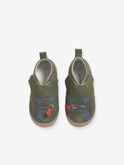 Calzado-Zapatillas de casa de piel para bebé niño