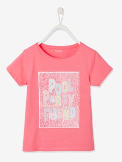 Niña-Camisetas-Camiseta con lentejuelas reversibles "pool party", para niña