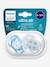Lote de 2 chupetes Ultra Air Animals 2a edad Philips AVENT BLANCO FUERTE LISO CON MOTIVOS+BLANCO MEDIO LISO CON MOTIVOS+BLANCO OSCURO LISO CON MOTIVOS 