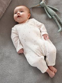 Bebé-Pijamas-Pelele cruzado para bebé de gasa de algodón