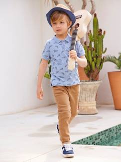 Niño-Pantalones-Pantalón a color fácil de vestir, para niño