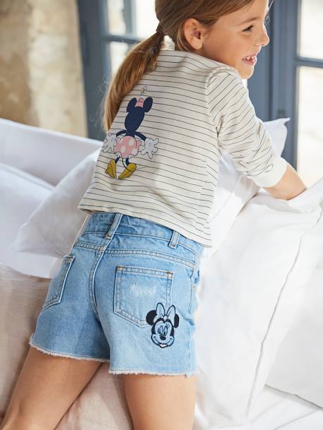 Short vaquero bordado Disney Minnie® AZUL CLARO LAVADO 