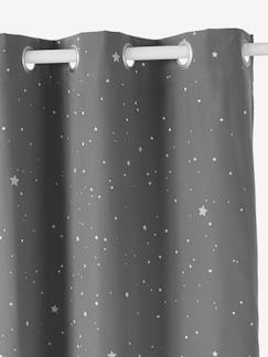 Textil Hogar y Decoración-Cortina opaca con detalles fluorescentes Estrellas
